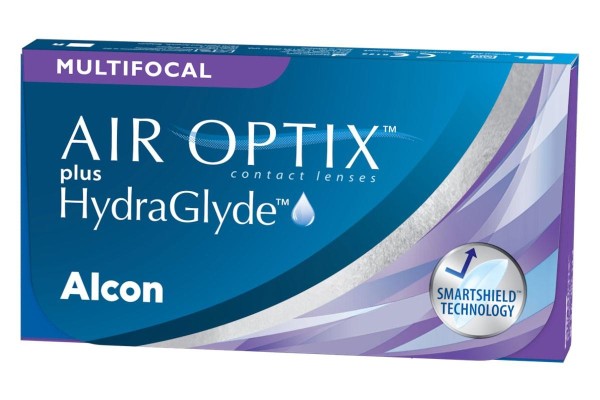 Kuukausilinssit Air Optix plus HydraGlyde Multifokale  (6 linssiä)